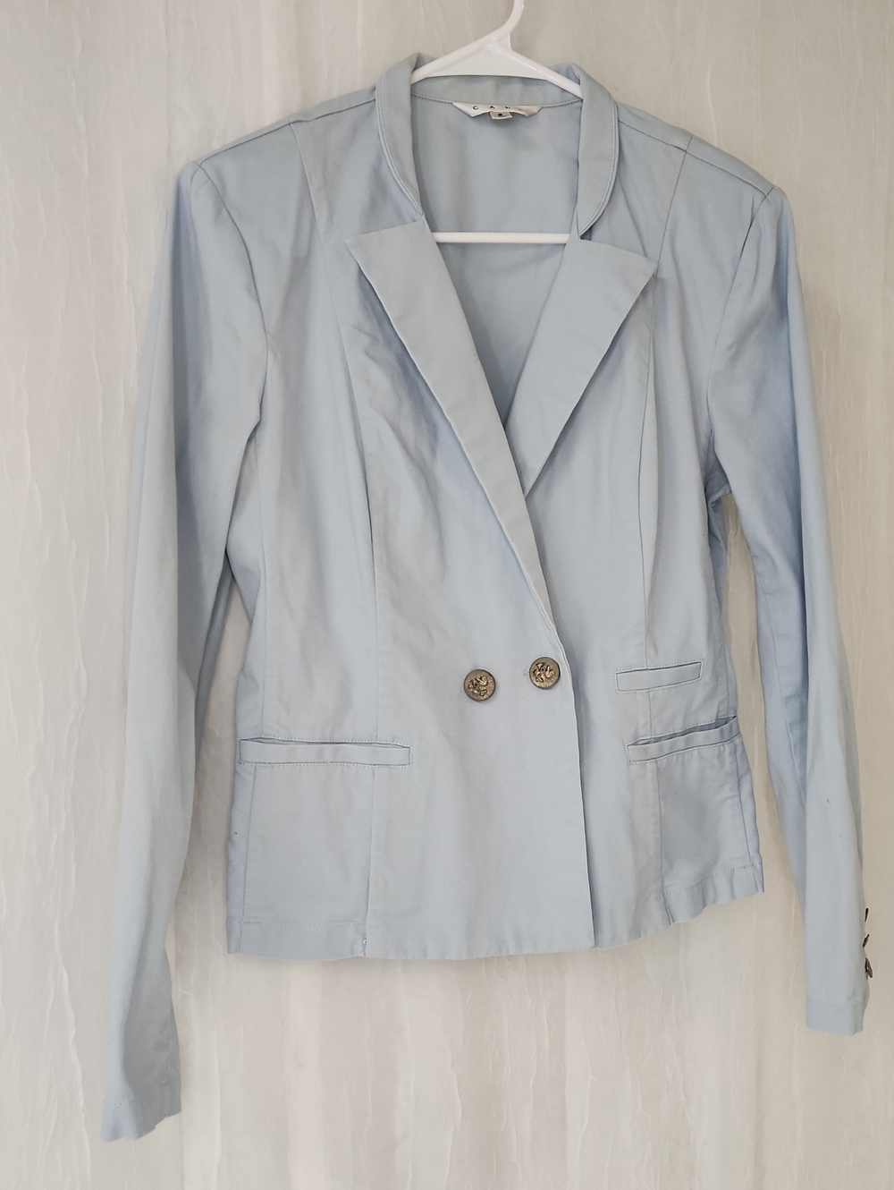 CAbi Pale Blue Double-Button Women's Blazer